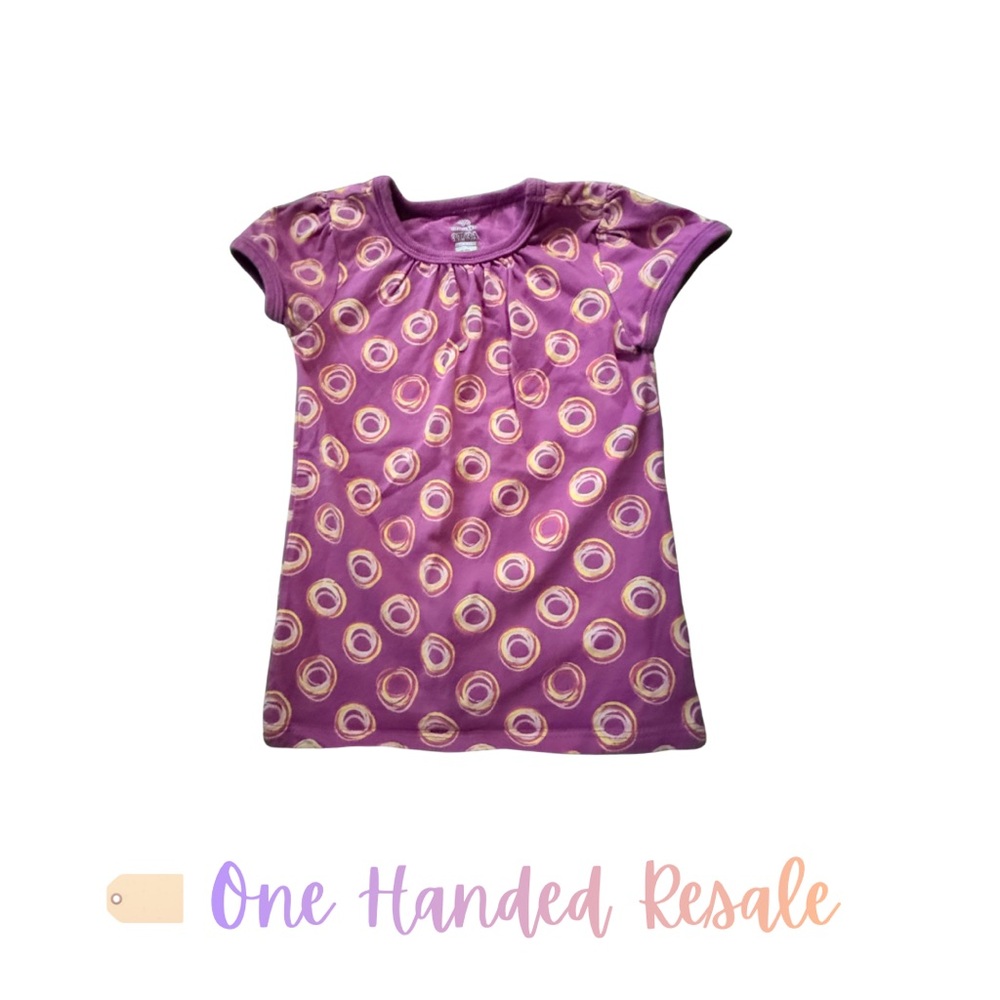 💜 Old Navy Purple Kids Tee w/ Circle Design 3T